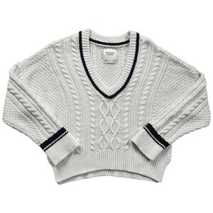 Abercrombie & Fitch Cable Knit Sweater – Ivory – Size S